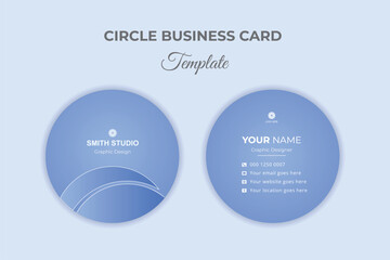 Obraz premium Circle minimalism business card design template
