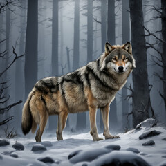 Obraz premium wolves in their natural