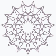 Pattern element on a white background. The vector image can be used as a fine art decoration.
