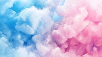 Fototapeta premium Pastel pink and blue background in cotton candy colors AI generated image