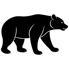 silhouette of a polar bear
