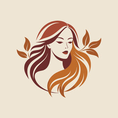 Attractive minimalist logo design for a modern women's beauty salon.