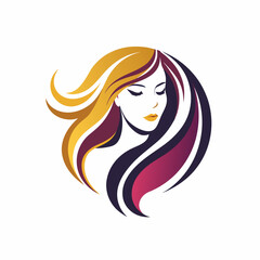 Specialized minimalist logo for a women's beauty salon in trendy colors.