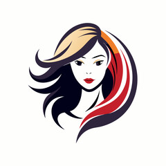 Minimalist logo for a women's beauty salon: modernization in modern colors.