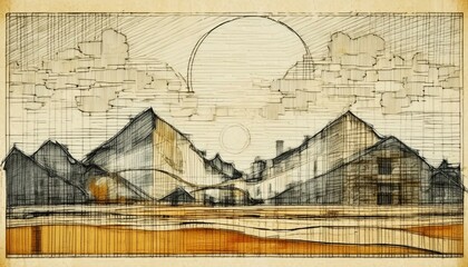 Obraz premium mountain landscape in summer with cloudy sky