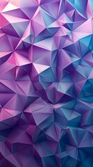 Fototapeta premium A modern background of 3D polygonal shapes in a gradient of blues and purples, with a clean, sleek look