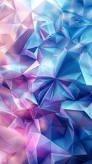 Fototapeta premium A modern background of 3D polygonal shapes in a gradient of blues and purples, with a clean, sleek look