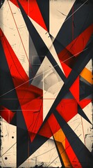 Fototapeta premium A modern background of overlapping geometric shapes in bold, contrasting colors and clean lines