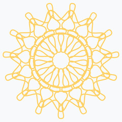 Pattern element on a white background. The vector image can be used as a fine art decoration.