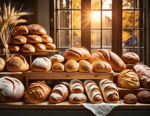 bread in a bakery shop