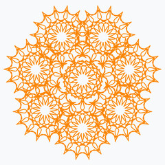 Pattern element on a white background. The vector image can be used as a fine art decoration.