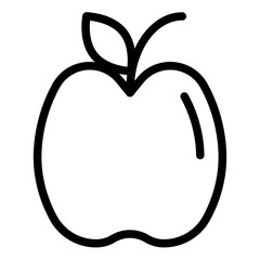 apple line icon vector illustration isolated on white background