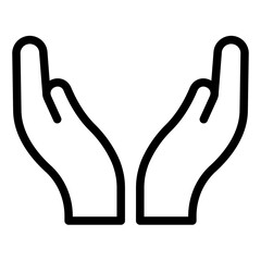 prayer line icon vector illustration isolated on white background