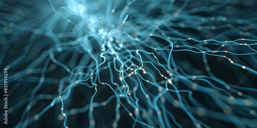 Poster exploring the relationship between ai memory capacity, brain mapping, synaptic pruning, axon connect