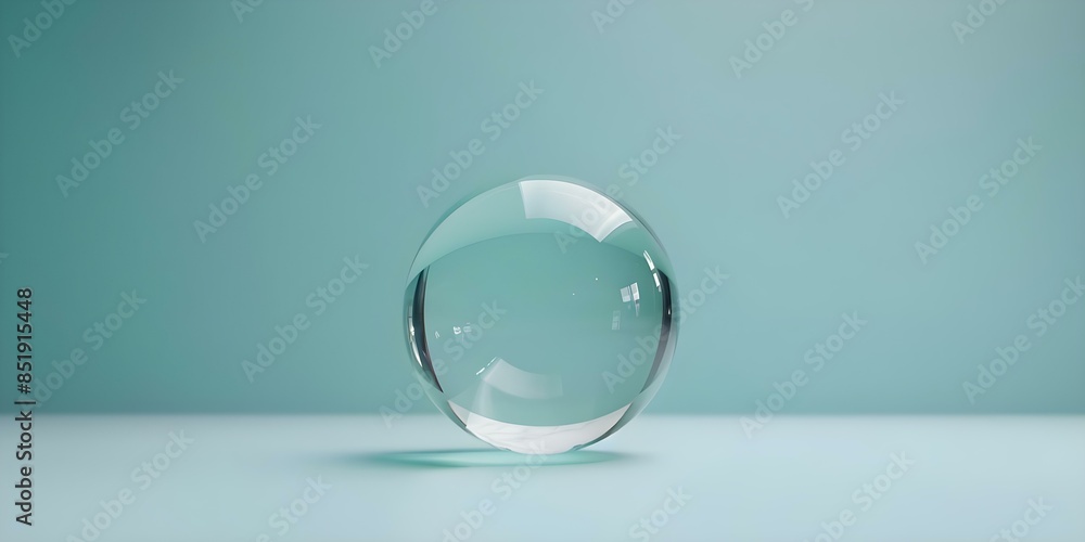 Poster looping timelapse animation empty crystal ball in virtual 4k. concept looping, timelapse, animation,