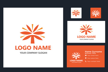  leaf logo design ready vector template