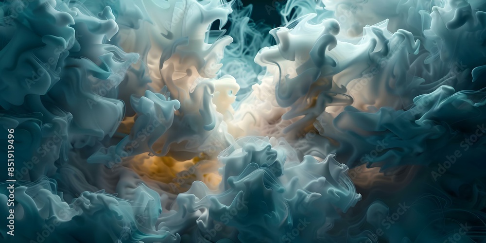 Poster creating abstract art merging fantasy elements with profound psychological insights. concept abstrac