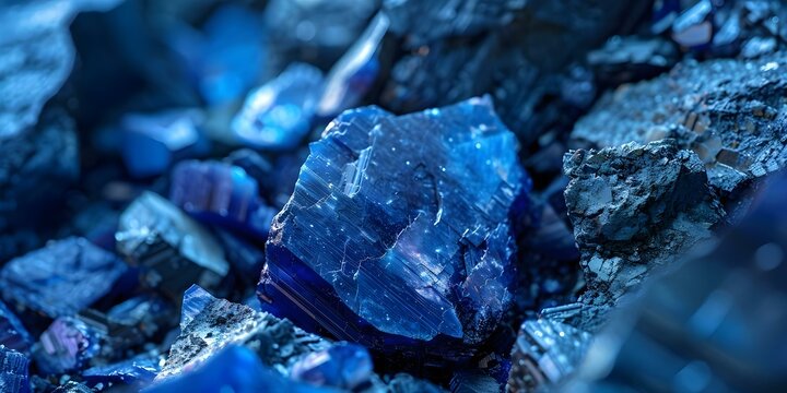 Cobalt Ore Vital for Clean Energy Production and Sustainability. Concept Clean Energy, Cobalt Mining, Sustainability, Green Technology, Renewable Resources