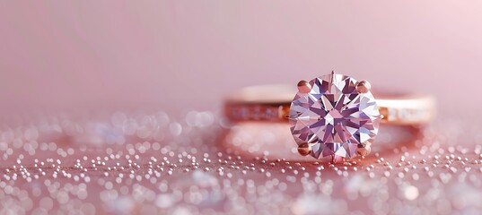 Fototapeta premium Close-Up of a Luxurious Diamond Ring Adorning a Woman’s Hand, Showcasing Elegance and Sophistication
