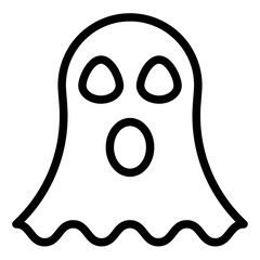 ghost line icon vector illustration isolated on white background