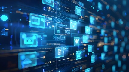 Obraz premium 1Document management system digital right management business technology concept