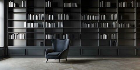 Sophisticated Home Library with a Floor Twist. Concept Home Library Design, Sophisticated Decor, Floor Decor Ideas