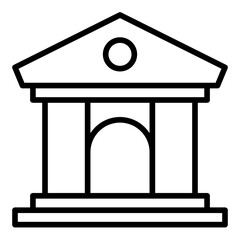 bank line icon vector illustration isolated on white background
