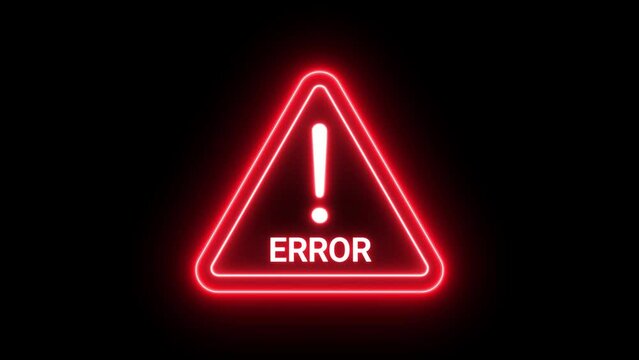 danger sign error danger triangle neon animated icon danger sign triangle exclamation mark 4k neon