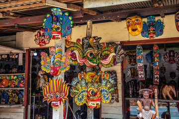souvenir homemade handmade wooden masks
