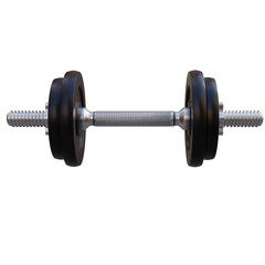 Naklejka premium 3d render dumbell with transparent background