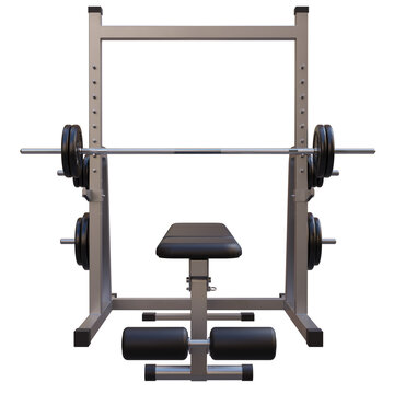 3d render bench press with transparent background