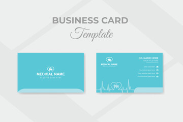 Professional creative medical health care business card design template