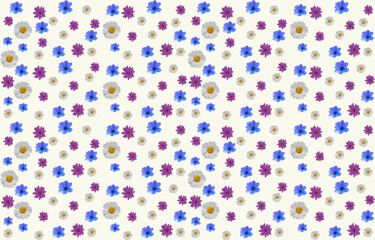 Colorful Flower Seamless Pattern Design for Backgroud, Clothing, Carpet, Wrapping, Wallpaper, Backdrop, tile, Fabric, Vector Illustration Style