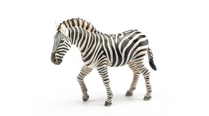 Zebra Toy on a White Background