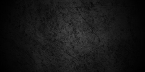 Abstract black stone wall texture grunge rock surface. dark gray background backdrop. wide panoramic banner. old wall stone for dark black distressed grunge background wallpaper rough concrete wall.