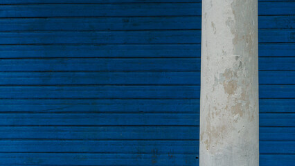 Fototapeta premium The empty wooden background is blue. Straight lines at different angles, backlight and light gradient. Layout for design or advertising