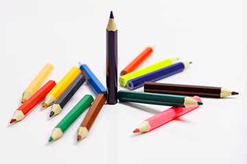 color pencils on white background,Colored pencils for school, background with colorful pencils, colorful pencils isolated on white background,color pencils with different color,colorful crayons backgr