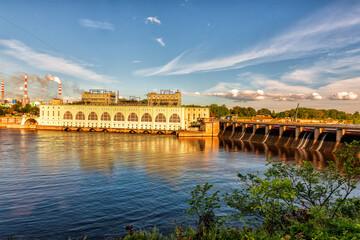Volkhov hydroelectric power station named after V.I. Lenin on the Volkhov River