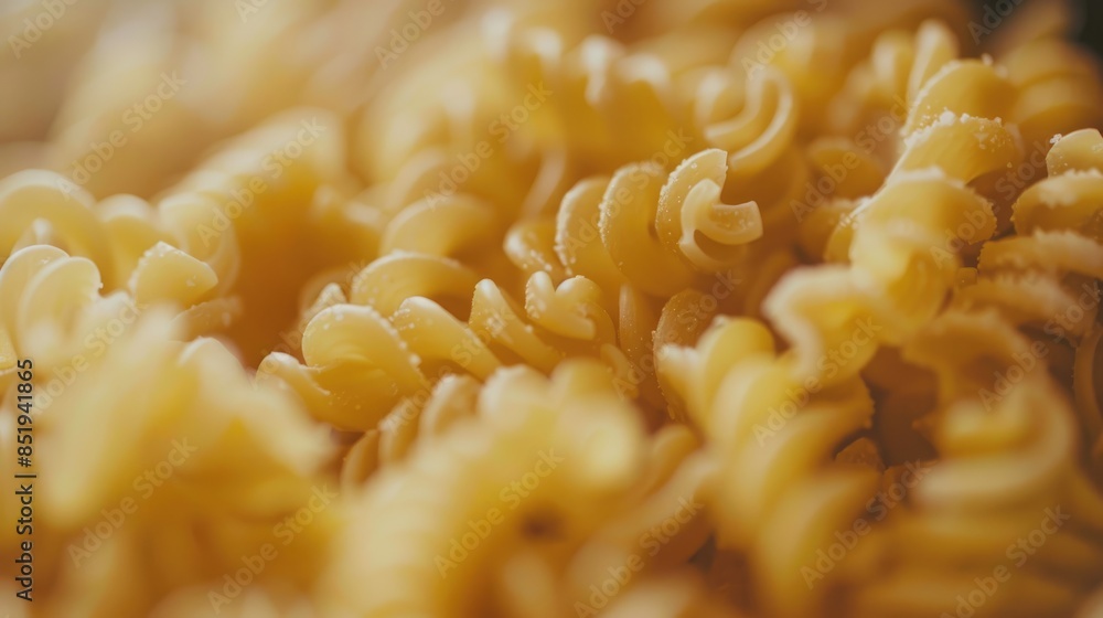 Poster close up of uncooked macaroni noodles with a textured background