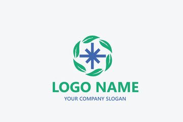  leaf logo design ready vector template