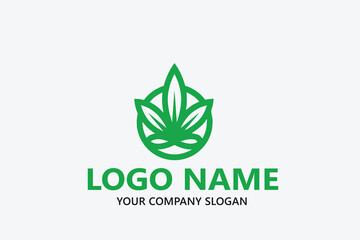  leaf logo design ready vector template