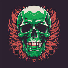 Fototapeta premium Skull Head Vector T-shirts Design 