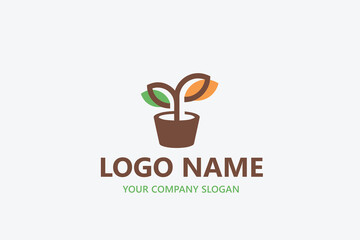  leaf logo design ready vector template