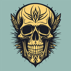 Fototapeta premium Skull Head Vector T-shirts Design 