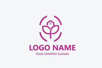  leaf logo design ready vector template