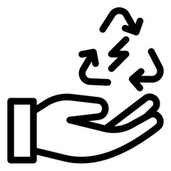 save energy line icon vector illustration isolated on white background