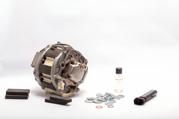 parts and assemblies of the stator of an electric machine, design and types of windings