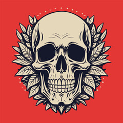 Skull Head Vector T-shirts Design 