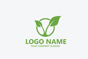  leaf logo design ready vector template
