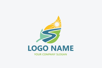 Landscape Environmental vector logo template